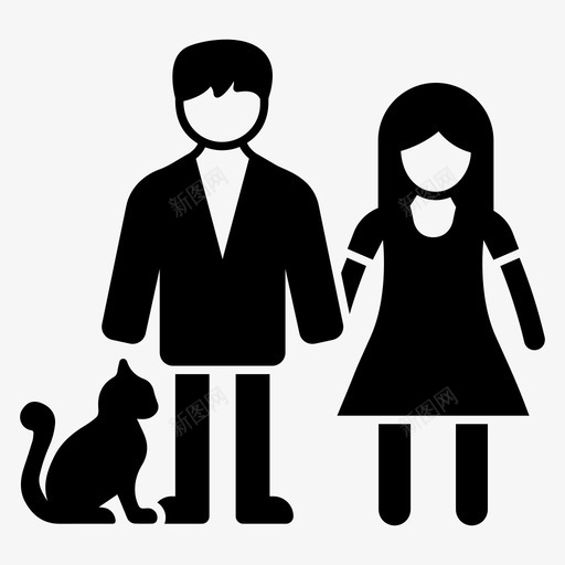 有宠物的家庭夫妻散步家庭时间svg_新图网 https://ixintu.com 家庭 宠物 散步 夫妻 时间 人家 图标 集合