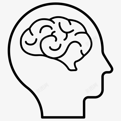 人脑脑解剖思维svg_新图网 https://ixintu.com 人脑 解剖 思维 神经学 彩色 轮廓 图标 集合