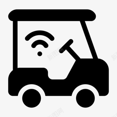 高尔夫球车物联网智能车图标