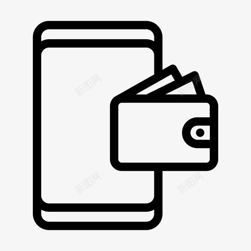 钱包钱在线svg_新图网 https://ixintu.com 钱包 在线支付 储蓄 出租车 符号