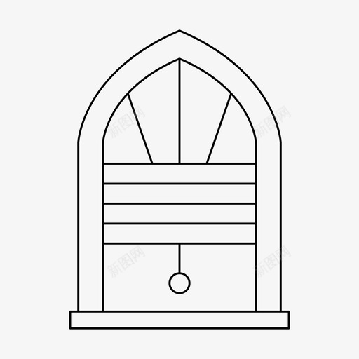 窗建筑百叶窗svg_新图网 https://ixintu.com 建筑 百叶窗 框架 室内 细线