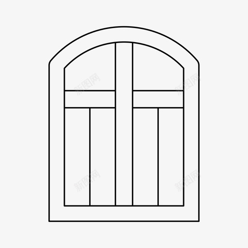窗建筑框架svg_新图网 https://ixintu.com 建筑 框架 家具 室内 细线