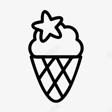 冰淇淋美味有趣图标