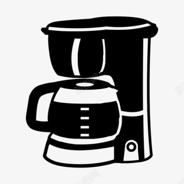 咖啡机咖啡店咖啡店图标集图标