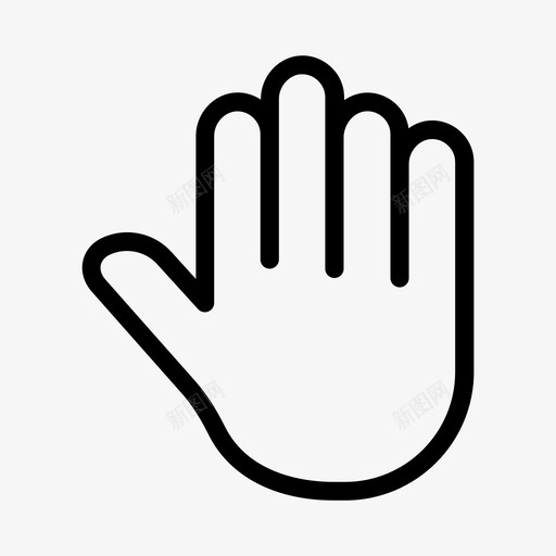 停止阻止手势svg_新图网 https://ixintu.com 停止 阻止 手势 标志 基本 设置 线条 符号