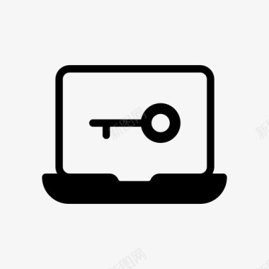笔记本电脑钥匙访问保护图标