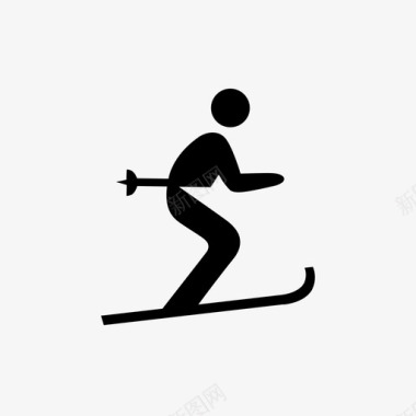 滑雪板冰运动图标