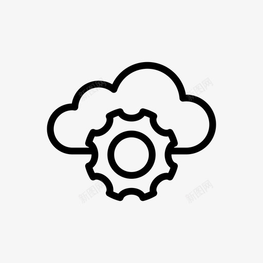 云设置配置数据库svg_新图网 https://ixintu.com 设置 配置 数据库 首选项 大数 数据