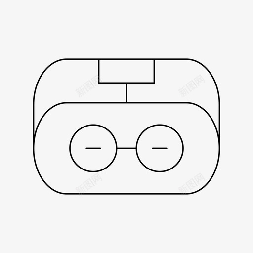 vr护目镜设备小工具svg_新图网 https://ixintu.com 护目镜 设备 小工 工具 现实 虚拟 基本 图标 细线