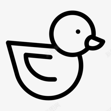 橡胶鸭婴儿玩具浴室图标