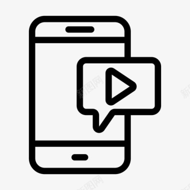 视频短信媒体短信手机短信图标