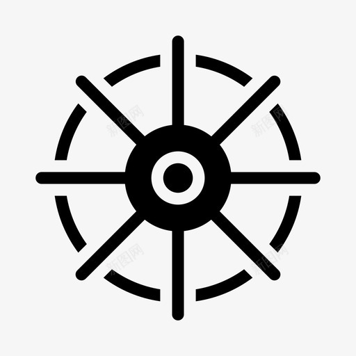轮子船驱动器svg_新图网 https://ixintu.com 轮子 驱动器 方向盘 地图 导航 航线 符号