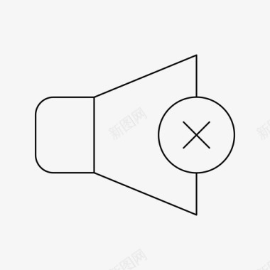 静音广播扩音器图标