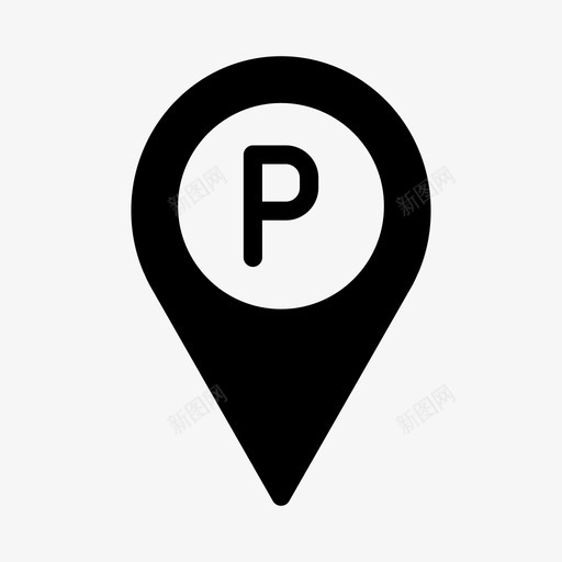 停车位置地图svg_新图网 https://ixintu.com 地图 停车 停车位 位置 指针 导航 像素 图示