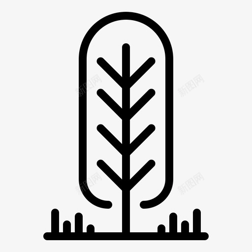 树花森林svg_新图网 https://ixintu.com 树花 森林 花园 绿色 叶子 图标