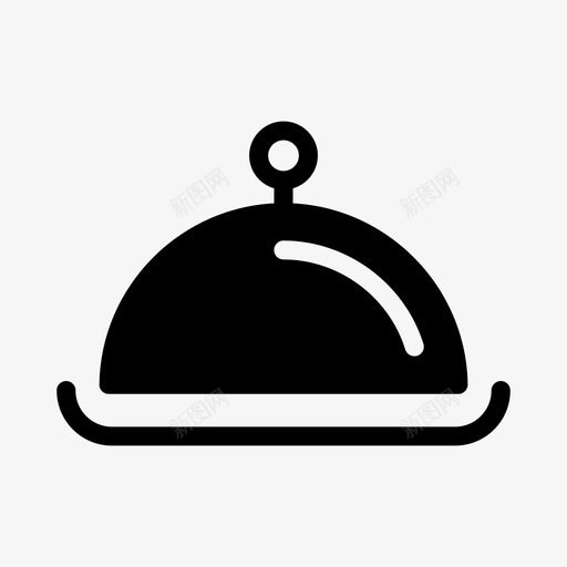 菜cloche菜盖svg_新图网 https://ixintu.com 菜菜 食物 膳食 餐厅 字形