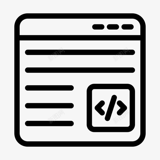自定义代码html编码编程svg_新图网 https://ixintu.com 自定义 代码 编码 编程 开发 用户界面 图标 集合