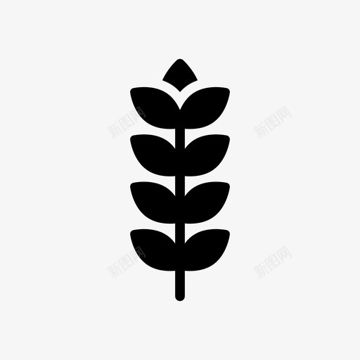 粮食农业植物svg_新图网 https://ixintu.com 农业 粮食 植物 小麦 花园 线雕