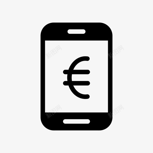 支付欧元金融svg_新图网 https://ixintu.com 金融 支付 欧元 移动电话 商业 像素 完美 字形