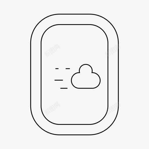 飞机窗口座位行程svg_新图网 https://ixintu.com 飞机 窗口 座位 行程 视图 基本 图标 细线