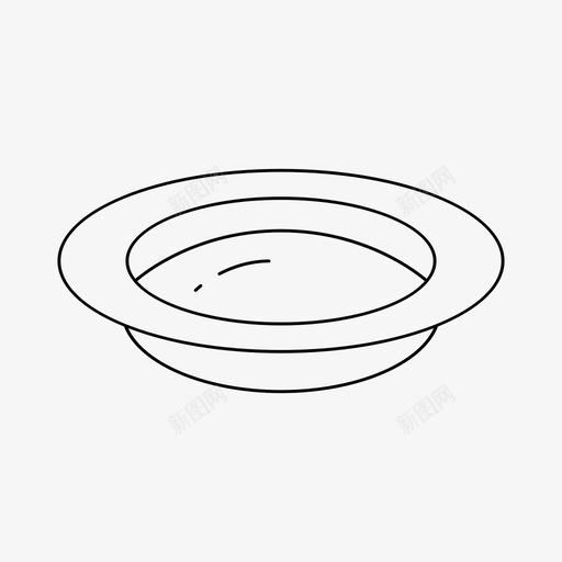 菜吃饭svg_新图网 https://ixintu.com 菜吃 菜饭 盘子 基本 图标 细线