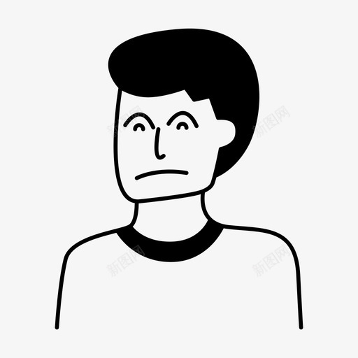人像头像脸svg_新图网 https://ixintu.com 人像 头像 脸人 悲伤 用户
