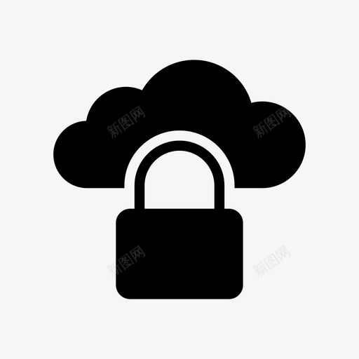 云锁数据保护svg_新图网 https://ixintu.com 锁云 数据 保护 安全 全行 标志符