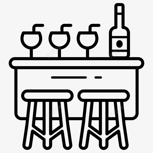 酒吧酒吧内部俱乐部svg_新图网 https://ixintu.com 酒吧 内部 俱乐部 鸡尾酒 彩色 轮廓 图标 标的 集合