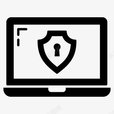 系统安全网络安全笔记本电脑保护图标