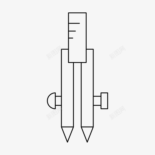 罗盘分划器教育用品svg_新图网 https://ixintu.com 文具 罗盘 分划 教育 用品 工具 细线