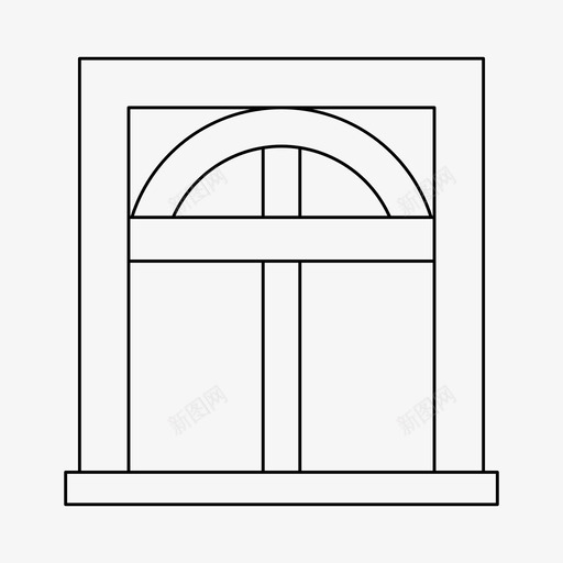 窗装饰门svg_新图网 https://ixintu.com 装饰 家居 室内 细线