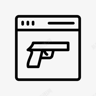 网页手枪犯罪枪图标