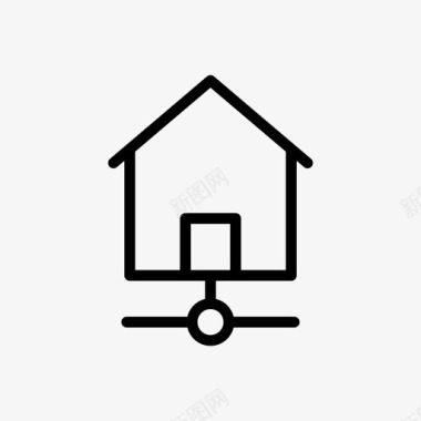 家庭网络连接房子图标