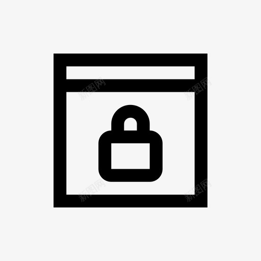 浏览器安全互联网锁svg_新图网 https://ixintu.com 浏览器 安全 互联网 私人 窗口 商业 符号