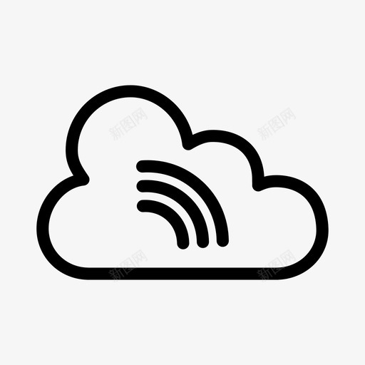 云信号媒体存储svg_新图网 https://ixintu.com 信号 媒体 存储 无线 基本 设置 符号