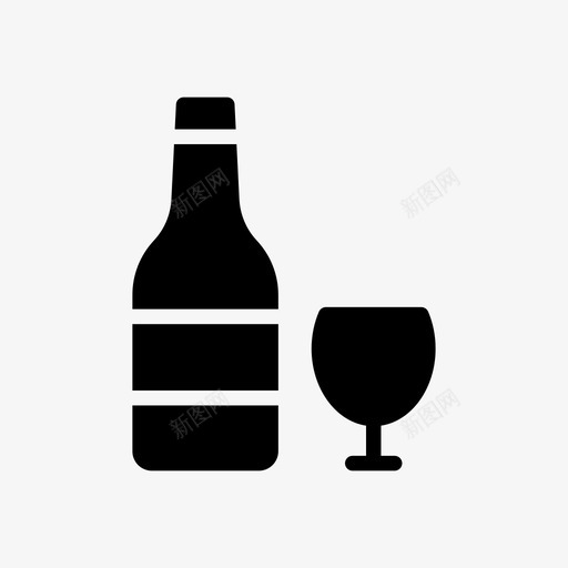 葡萄酒酒精饮料svg_新图网 https://ixintu.com 饮料 葡萄酒 酒精 香槟 城市 线条 符号