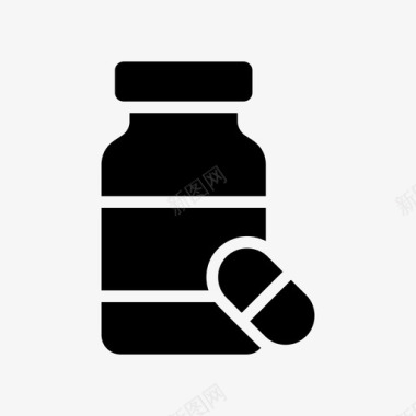 胶囊瓶子药品图标