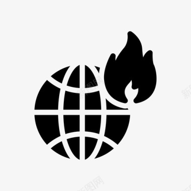 世界燃烧灾难图标