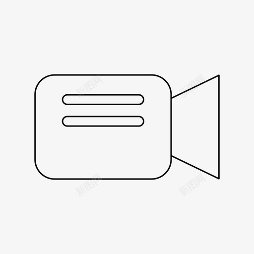摄像机电影院设备svg_新图网 https://ixintu.com 摄像机 电影院 设备 数码 基本 图标 细线
