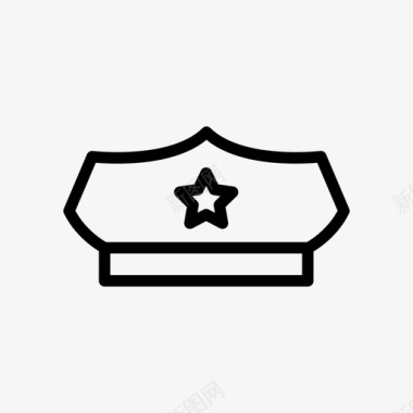 警帽警卫警官图标