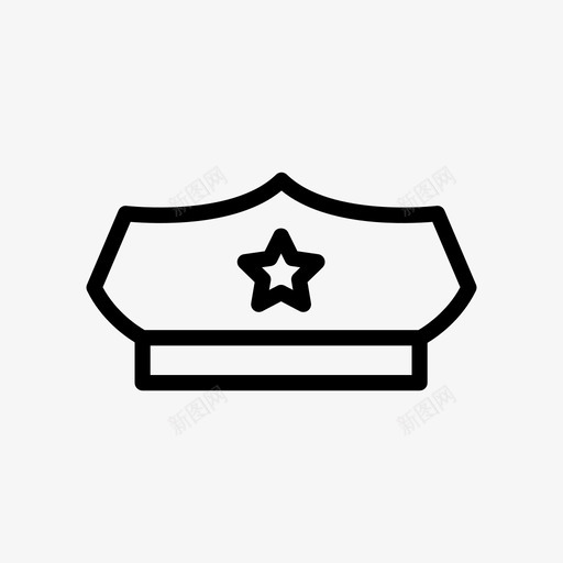 警帽警卫警官svg_新图网 https://ixintu.com 警帽 警卫 警官 保安 犯罪 调查 线雕文