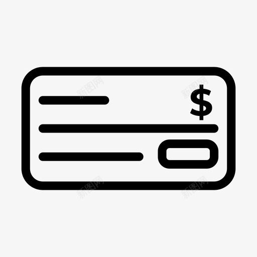 支票银行支票收据svg_新图网 https://ixintu.com 支票 银行 收据 凭证 票据 金融 图标 收款