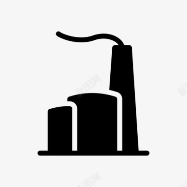 炼油厂烟囱工厂图标