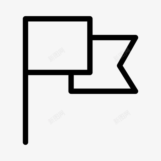 旗子目的地标记svg_新图网 https://ixintu.com 旗子 目的地 标记 标志 挥舞 基本 设置 符号