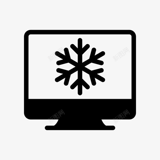 雪花圣诞节电脑svg_新图网 https://ixintu.com 雪花 圣诞节 电脑 屏幕 冬天 圣诞快乐 字形