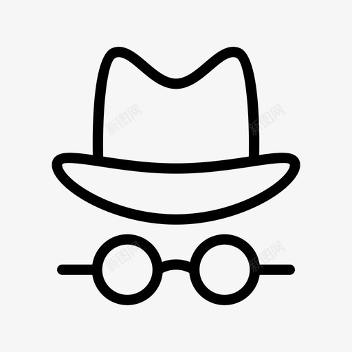 黑客特工眼镜svg_新图网 https://ixintu.com 黑客 特工 眼镜 帽子 间谍 比特 线条 符号