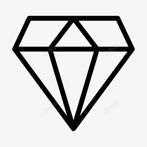 钻石占星术宝石svg_新图网 https://ixintu.com 占星术 钻石 宝石 红宝石 石头 线条 雕文