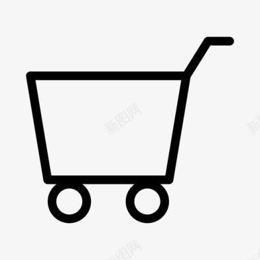 购物车购物篮基本设置线条符号图标