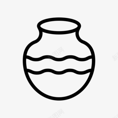 罐陶瓷陶器图标