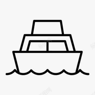 游艇海运轮船图标